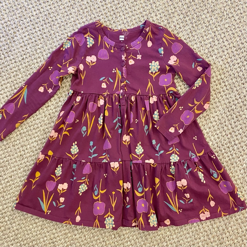 Tea Collection Floral Long Sleeve Dress